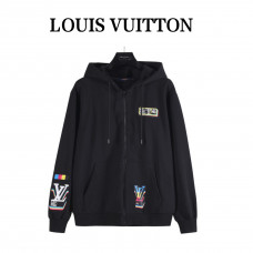 1V Black Graffiti Hooded Jacket
