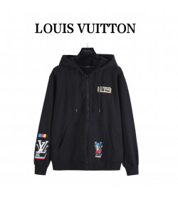 1V Black Graffiti Hooded Jacket