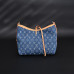 1V Carryall Monogram Denim Shoulder Bag Tote Bag