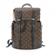 1V Christopher Backpack MM Monogram Macassar Canvas