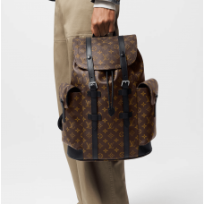 1V Christopher Backpack MM Monogram Macassar Canvas