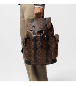 1V Christopher Backpack MM Monogram Macassar Canvas
