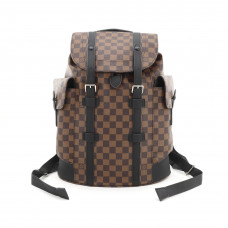 1V Christopher Backpack MM Damier Brown Canvas