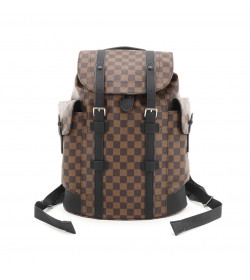 1V Christopher Backpack MM Damier Brown Canvas