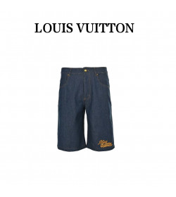 1V Cotton Chambray Shorts