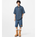 1V Cotton Chambray Shorts