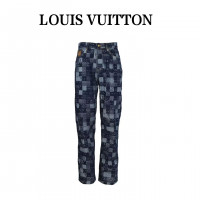 1V Damier Denim Skate Pants