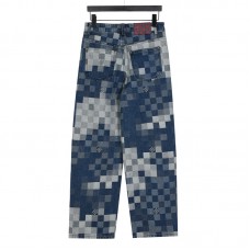 1V Damier Denim Skate Pants