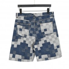 1V Damier Denim Shorts