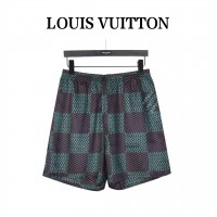 1V Damier Silk Shorts
