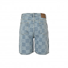 1V Damier 3D Light Denim Shorts