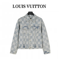 1V Damier Classic Denim Jacket
