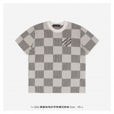 1V Damier Jacquard Short-Sleeved Crewneck 