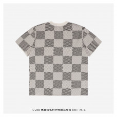 1V Damier Jacquard Short-Sleeved Crewneck 