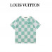 1V Green/White Damier Cotton T-Shirt