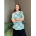 1V Green/White Damier Cotton T-Shirt