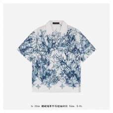 1V Graphic Short-sleeved Cotton Shirt