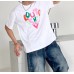 1V Hearts Foam Print T-shirt