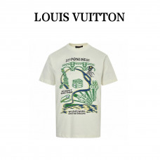 1V Intarsia Graphic Cotton T-Shirt