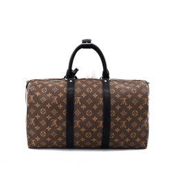 1V Keepall Bandouliere Monogram Macassar Brown/Black - High Quality