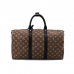 1V Keepall Bandouliere Monogram Macassar Brown/Black - High Quality