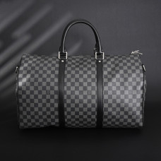 1V Keepall Bandoulière Damier Graphite Canvas