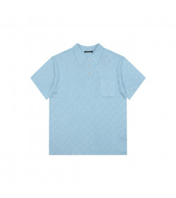 1V Knitted Jacquard Polo Shirt