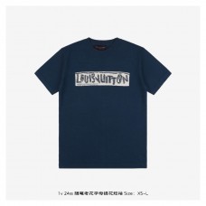 1V Knit Short-sleeved Cotton Crewneck