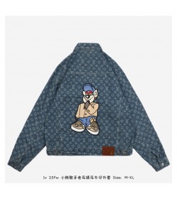 1V Monogram Bear Denim Jacket