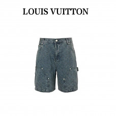 1V Monogram Denim Shorts