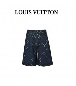 1V Monogram Denim Shorts