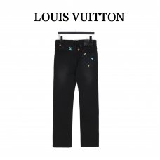 1V Monogram Embroidered Jeans