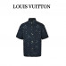 1V Monogram Denim Short-Sleeved Shirt