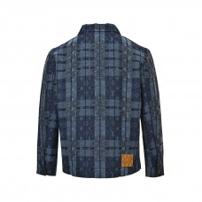 1V Monogram Tartan Denim Overshirt