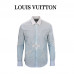 1V Monogram Printed Long-Sleeved Cotton Poplin Shirt