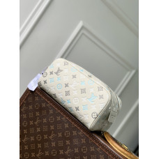 1V Mini Dopp Kit Monogram Macassar Canvas White