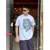 1V Neon Lights Print T-shirt