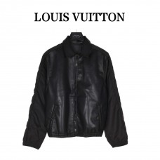 1V Perforated Mix Leather Blouson