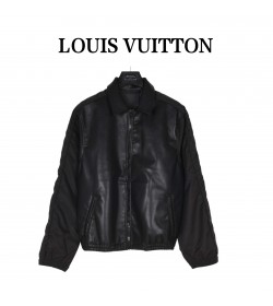 1V Perforated Mix Leather Blouson