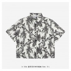 1V Print Short-sleeved Shirt