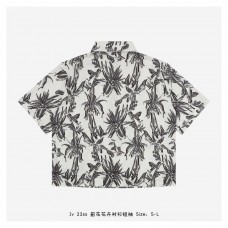 1V Print Short-sleeved Shirt