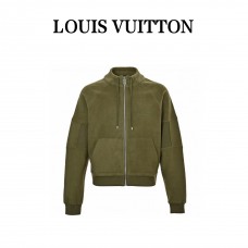 1V Quilted Textured Wool Blouson