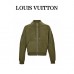 1V Quilted Textured Wool Blouson