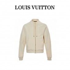 1V Quilted Textured Wool Blouson