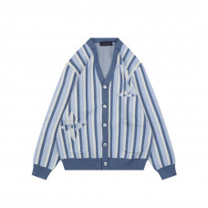 1V Striped Jacquard Cardigan