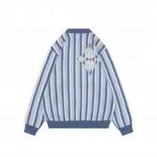 1V Striped Jacquard Cardigan