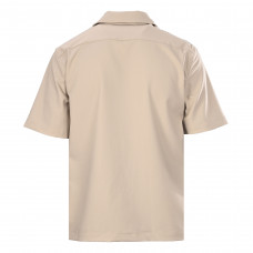 1V Short-Sleeved Open Collar Shirt