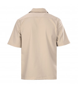 1V Short-Sleeved Open Collar Shirt