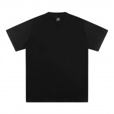 1V Short-Sleeved Intarsia Crewneck Knit T-shirt