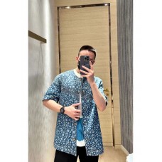 1V x YK Infinity Dots Denim Shirt